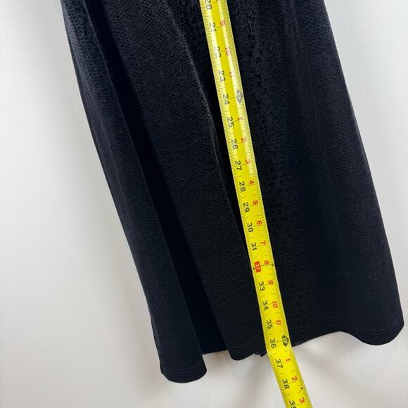 Vintage 90s Y2K PS PerSeption Spaghetti Strap Textured Black Slip Dress ~ Large - Picture 8 of 12